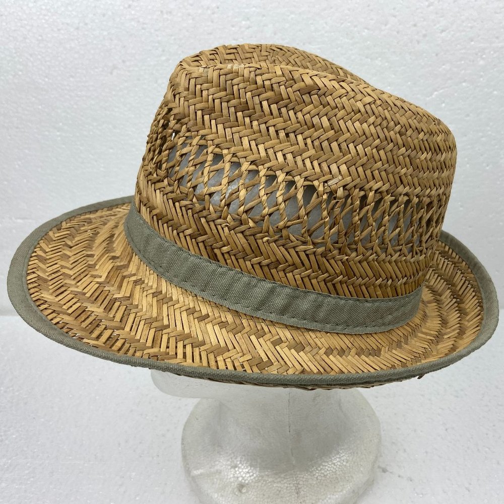 Vintage Straw Hat Fedora